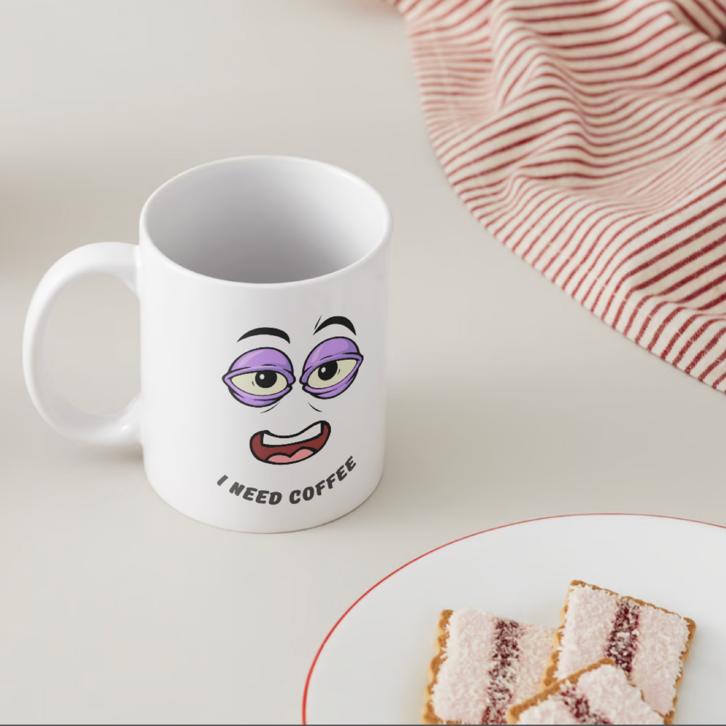 I NEED COFFEE - Essential 11oz Ceramic Mug for Coffee Lovers