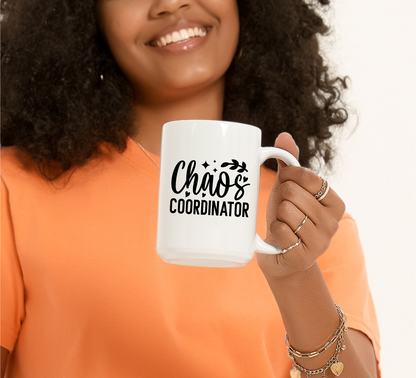 Chaos Coordinator 11oz & 15oz Premium Ceramic Mug – Funny Office Coffee Mug, High-Quality, Dishwasher Safe